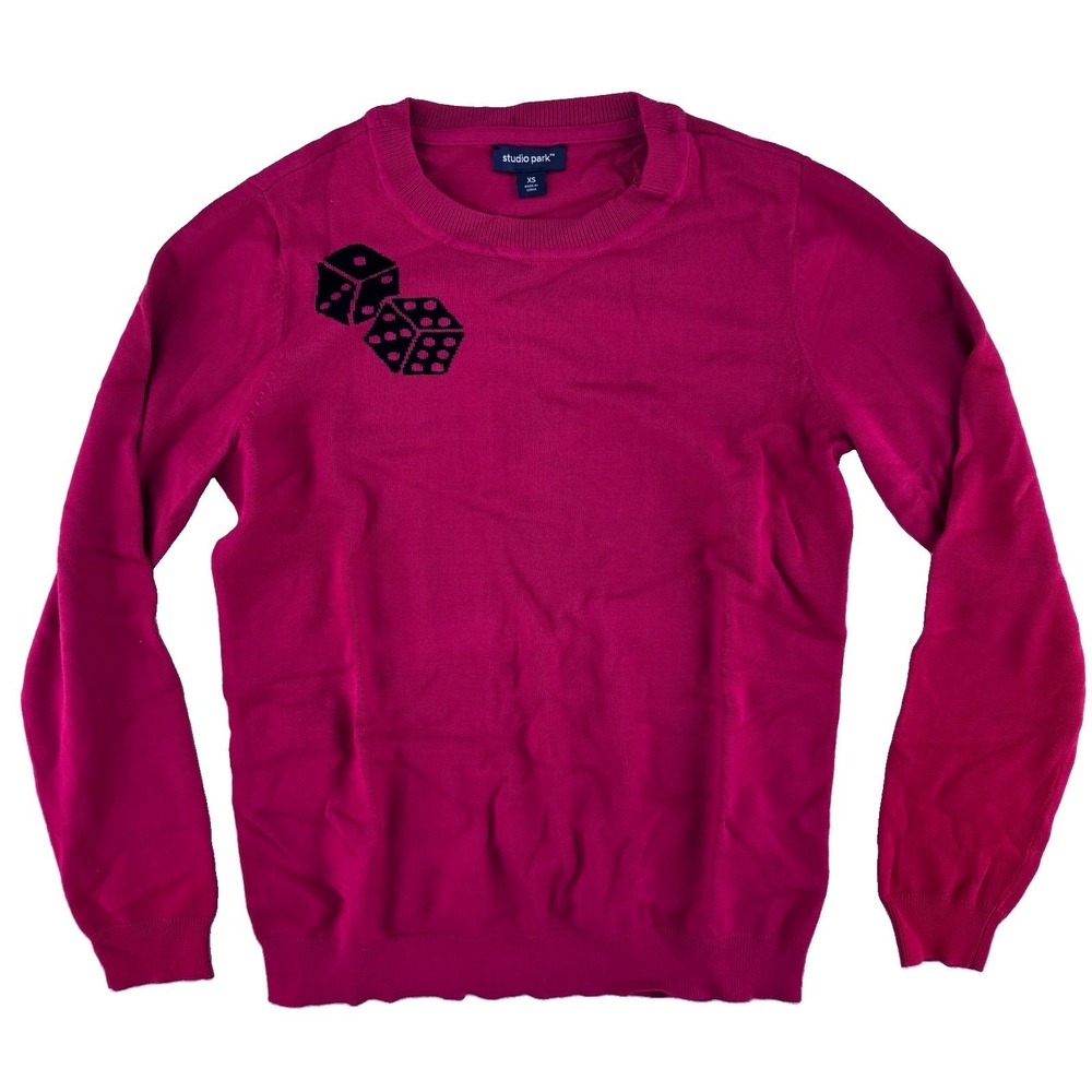 Studio Park X Alberti Popaj Icon Sweater XS Red Dice Gambling Casino